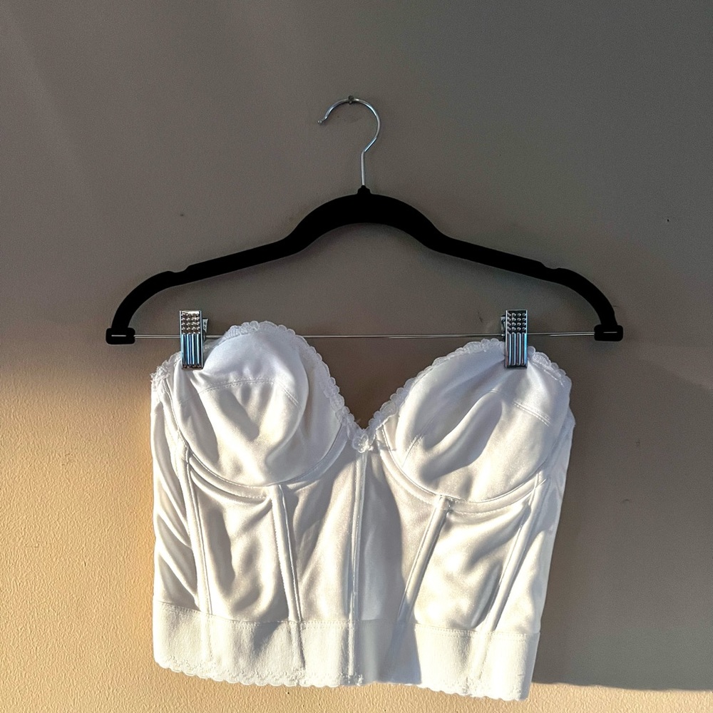 white low back bustier 36C